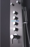Interior Blue Shower Panel separate controllers